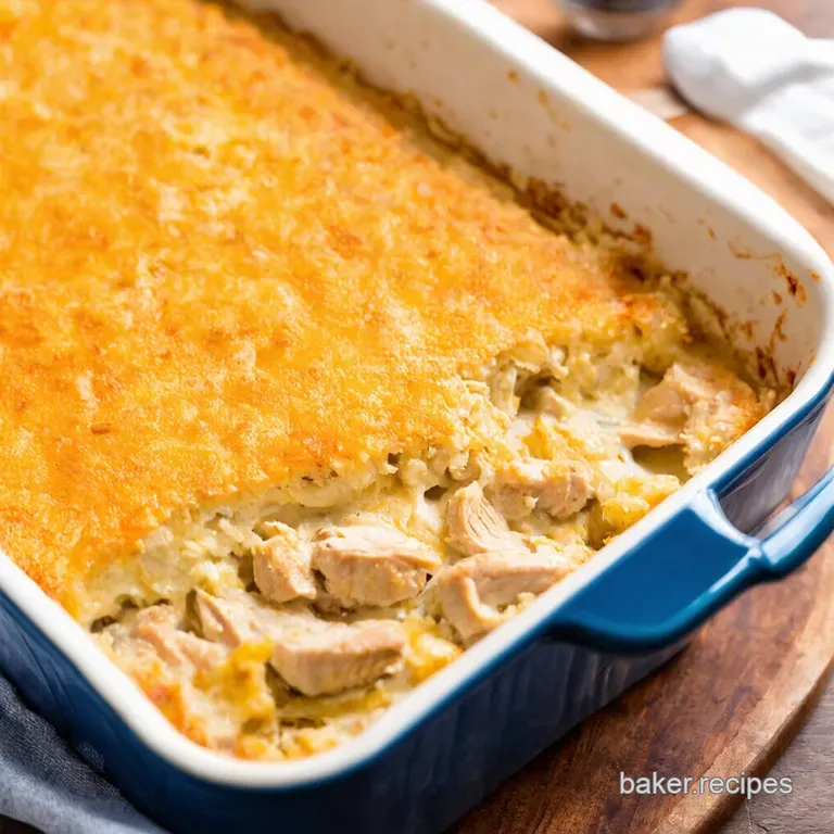 Creamy Chicken and Vegetable Noodle Casserole presentation