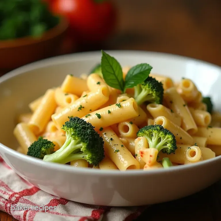 Creamy Chicken Broccoli Ziti Bake a Comfort Food Classic presentation