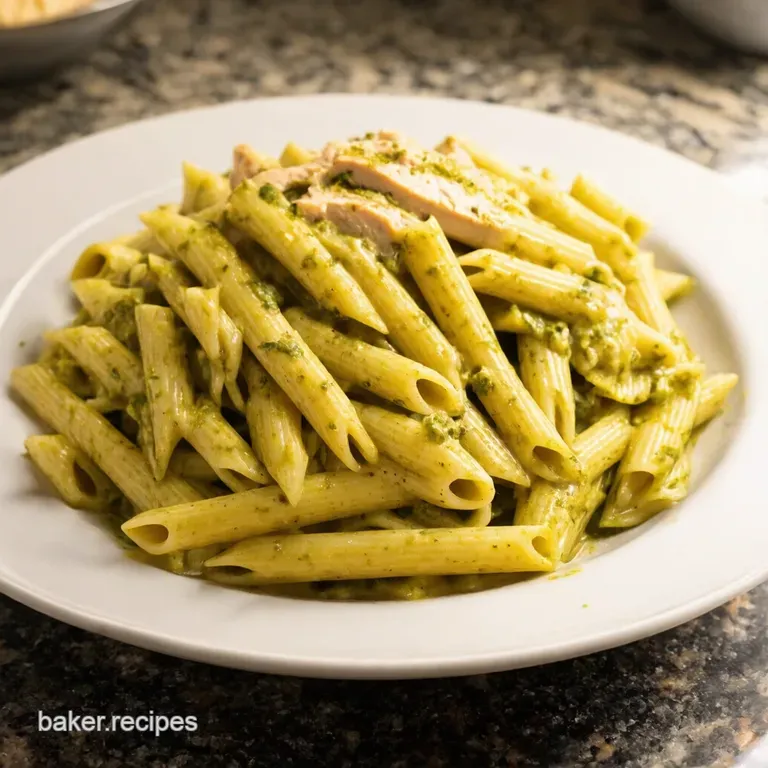 Creamy Chicken Pesto Pasta Perfection presentation