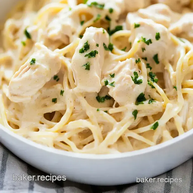 Creamy Chicken Tetrazzini presentation