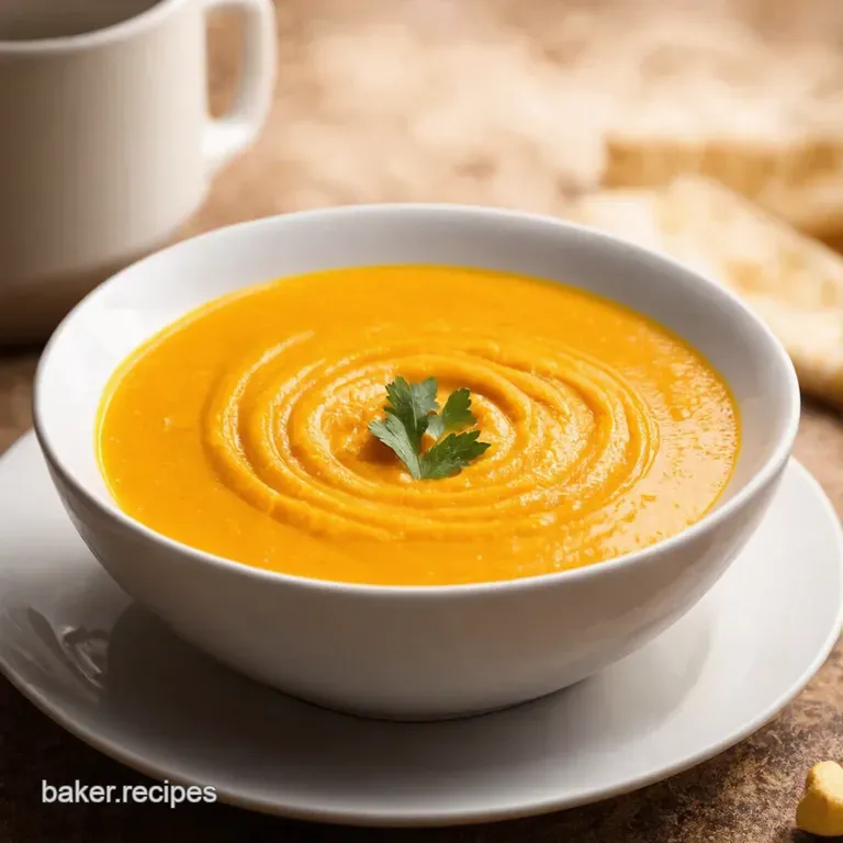 Creamy Crockpot Butternut Squash Soup presentation