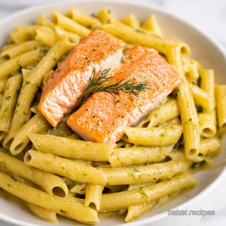 Creamy Dill Lemon Salmon Pasta