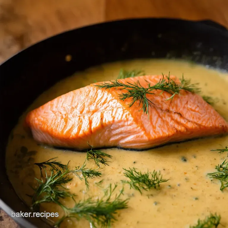 Creamy Dill Salmon with Lemon Zest a Proper Easy Weeknight Treat presentation