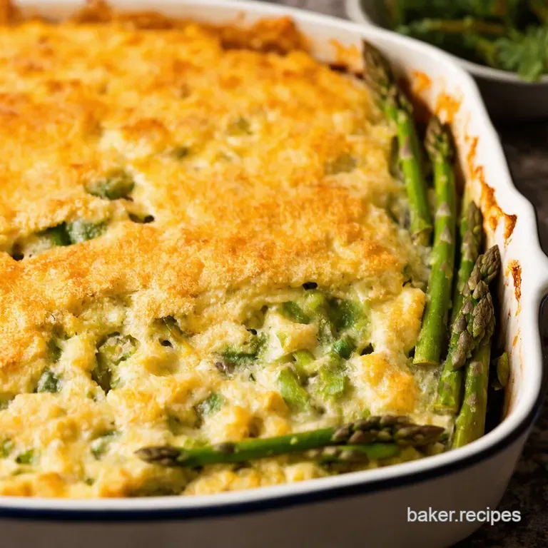 Creamy Dreamy Asparagus Casserole presentation