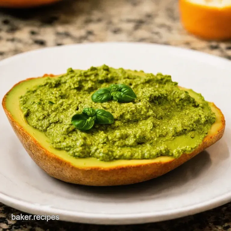 Creamy Dreamy Avocado Pesto presentation