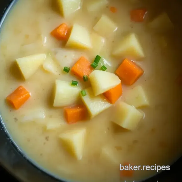 Creamy Dreamy Crock-Pot Potato Soup presentation