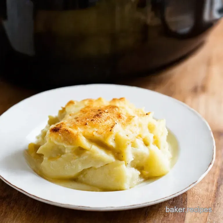 Creamy Dreamy Crockpot Scalloped Potatoes presentation