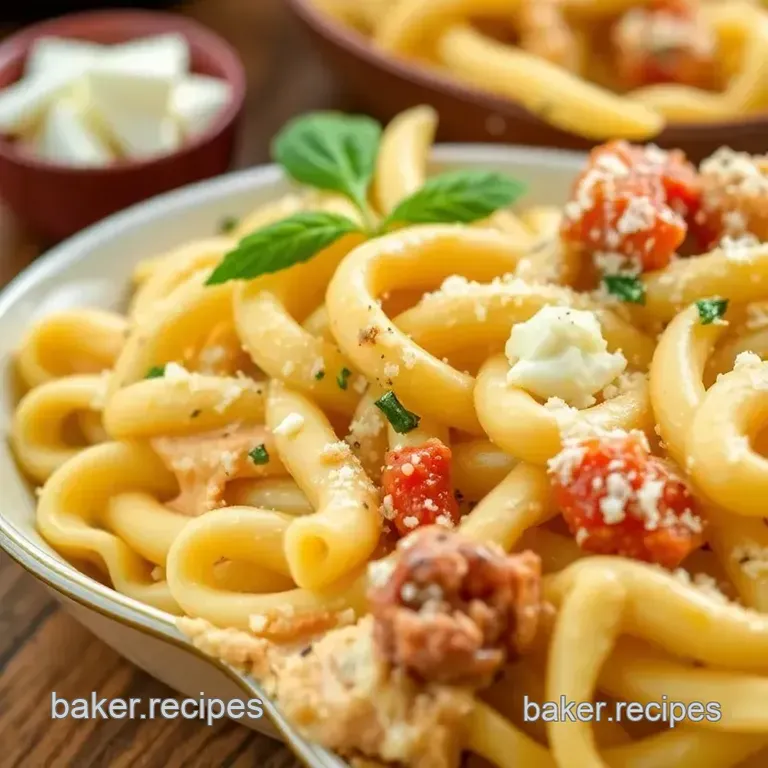 Creamy Garlic Parmesan Pasta presentation