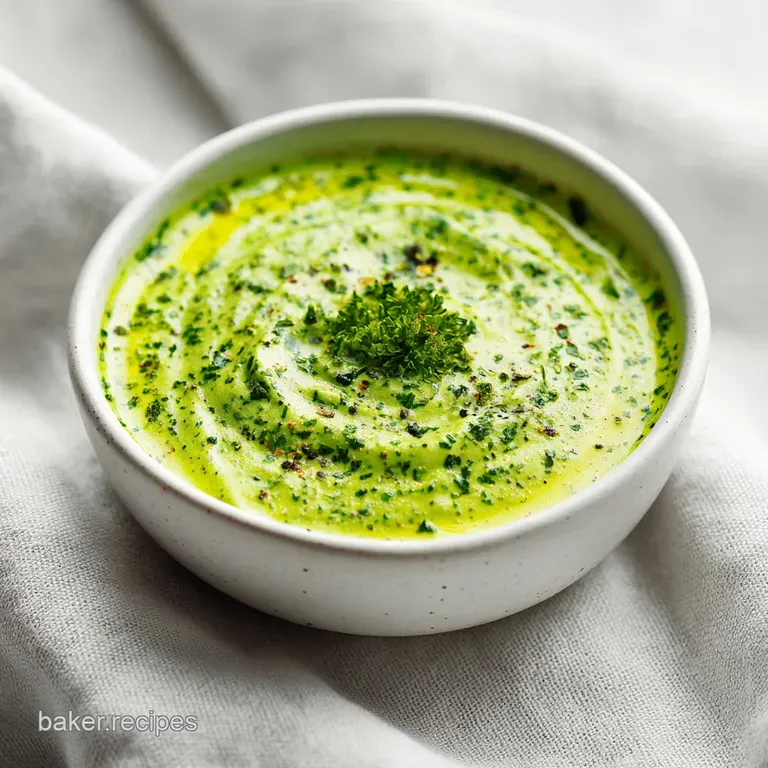 A swirl of bright green goddess dressing artfully cascades down a colorful salad with mixed greens and ruby red tomatoes.