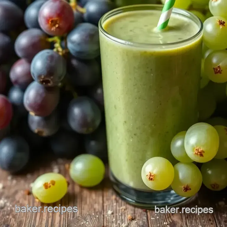 Creamy Green Grape Smoothie presentation