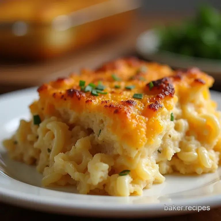 The Golden Crown Creamy Hashbrown Shredded Chicken Bake presentation