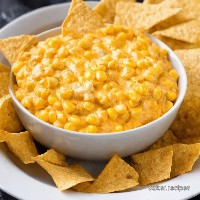 Creamy Kickin Corn Dip presentation
