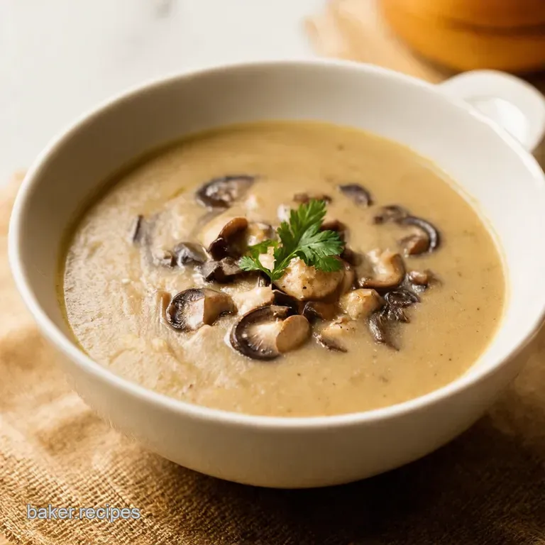 Creamy Mushroom Soup a Forest Floor Feast presentation