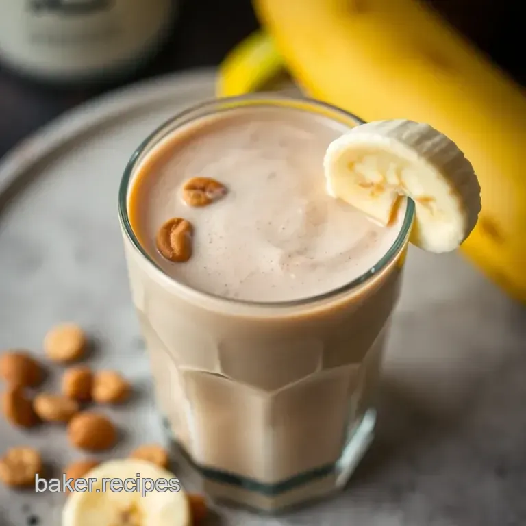 Creamy Peanut Butter and Banana Protein Shake Delight presentation