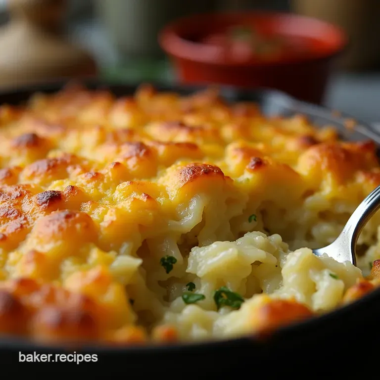 The Chefs Golden Gratin Creamy Scalloped Cabbage Casserole presentation