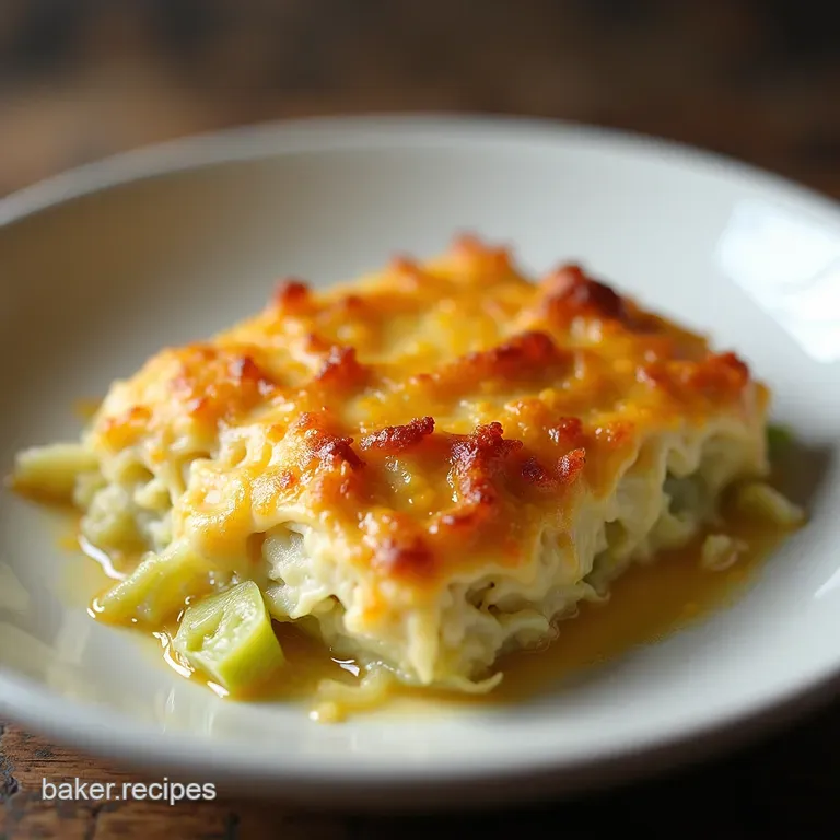The Chefs Golden Gratin Creamy Scalloped Cabbage Casserole