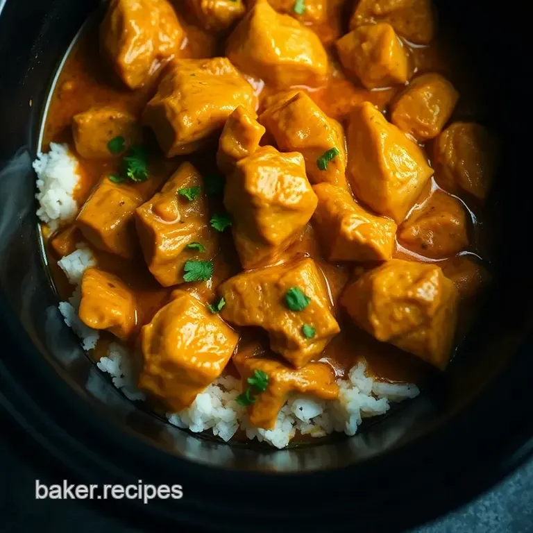 Creamy Slow Cooker Butter Chicken: a Taste of India at Home presentation