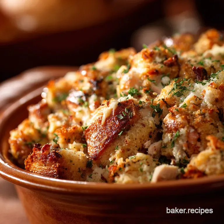 Slow Cooker Chicken Stuffing the Ultimate Creamy Onepot Dinner presentation