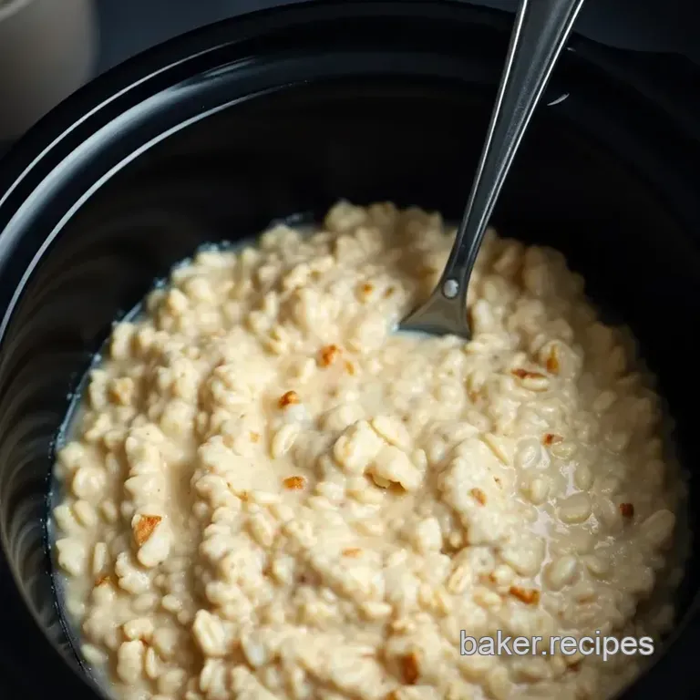 Creamy Slow Cooker Steel Cut Oats presentation