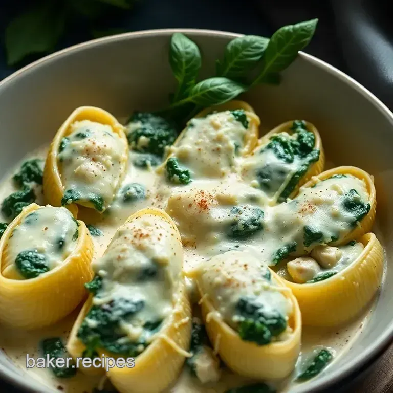 Creamy Spinach and Ricotta Stuffed Shells