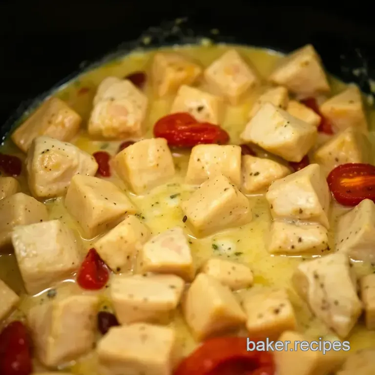Creamy Tuscan Chicken Crock Pot presentation