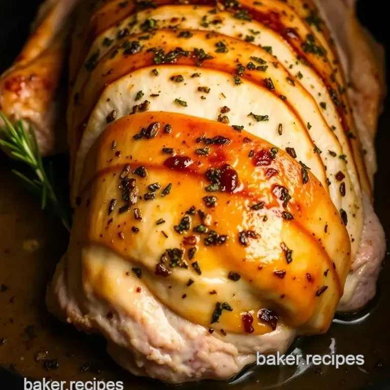 Crispy Air-Fried Turkey Breast with Herb Butter presentation