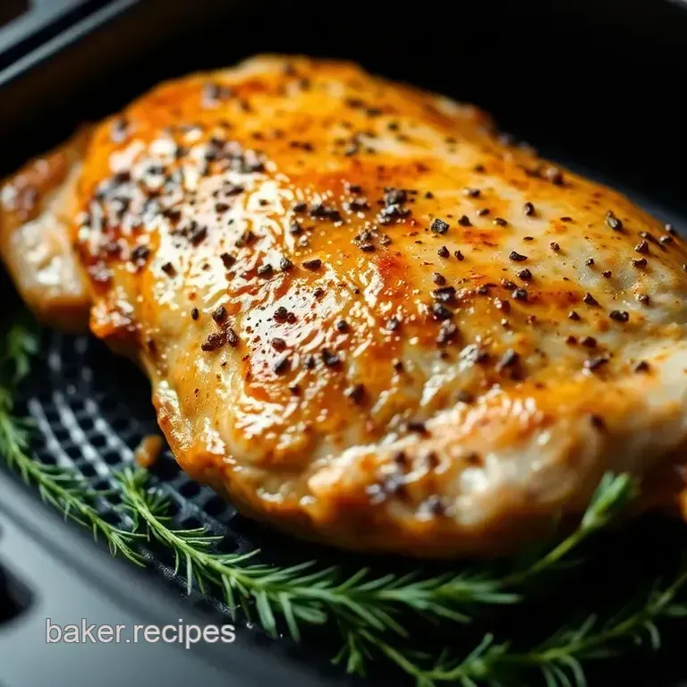 Crispy Air-Fried Turkey Breast with Herb Butter