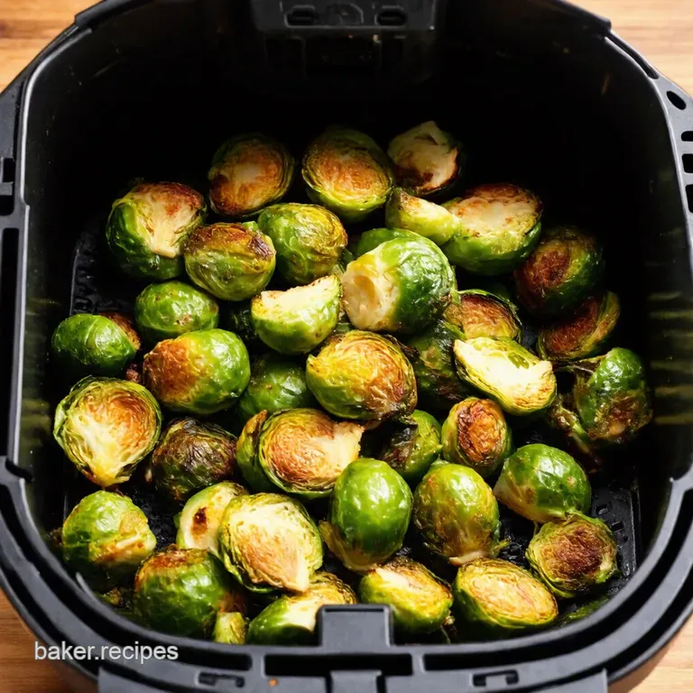 Crispy Air Fryer Brussels Sprouts presentation