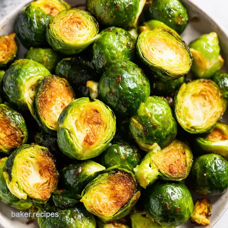 Crispy Air Fryer Brussels Sprouts with Balsamic Glaze