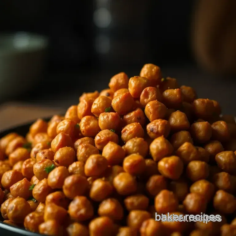 Crispy Air Fryer Chickpeas with Smoky Paprika presentation