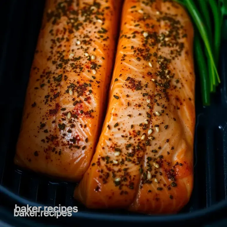 Crispy Air Fryer Salmon: Quick and Flavorful Delight presentation