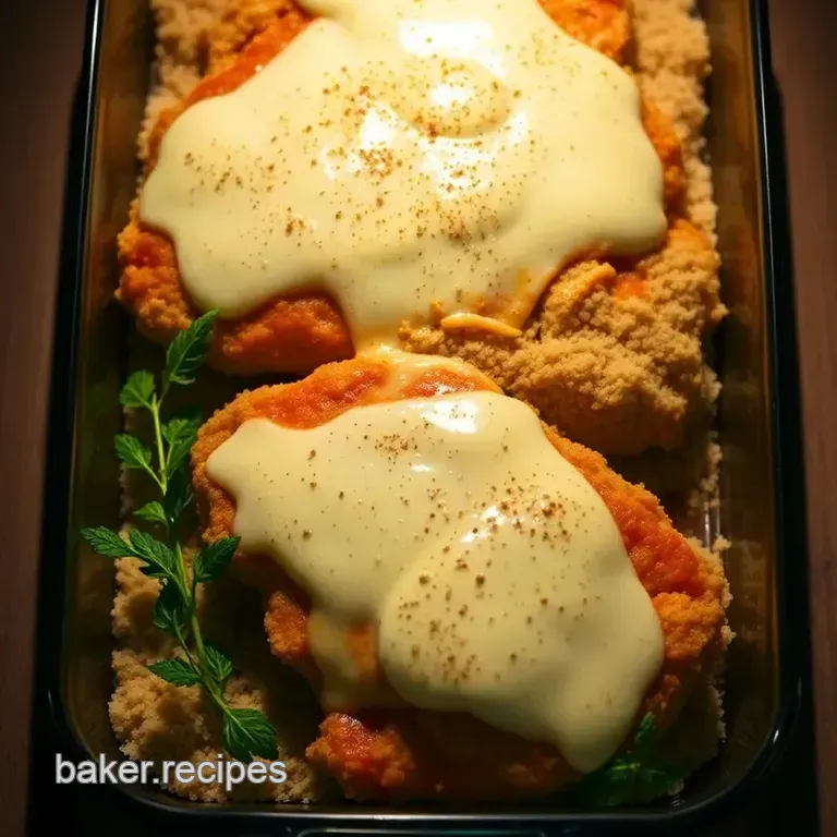 Crispy Baked Chicken Parmesan: a Cheesy Delight! presentation
