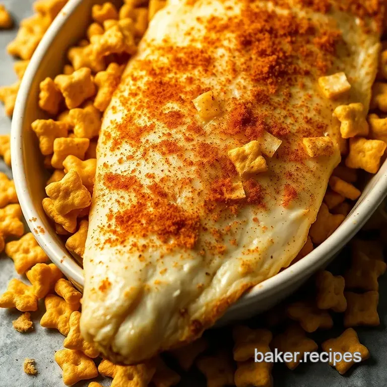 Crispy Baked Haddock with Ritz Cracker Topping presentation