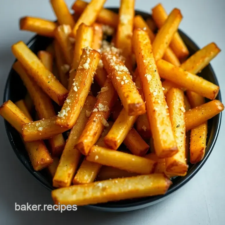 Crispy Baked Oven Fries with a Touch of Magic presentation
