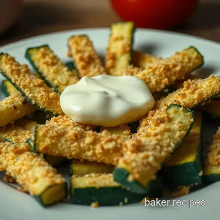 Crispy Baked Zucchini Fries with Parmesan & Garlic Aioli
