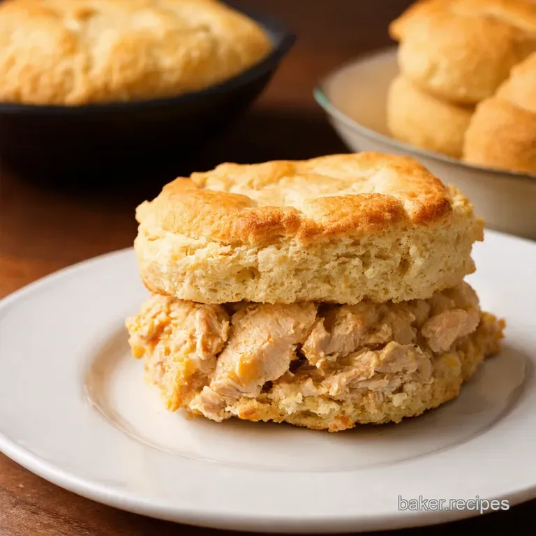 Crispy Chicken Biscuits presentation