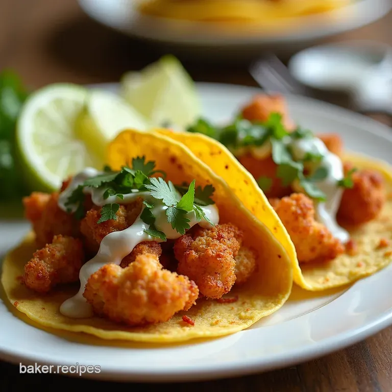 Crispy Chipotle Cauliflower Tacos Easy Recipe Lime Crema