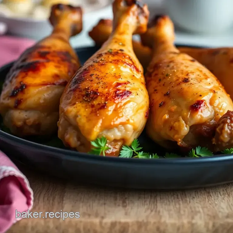 Crispy Herb Roasted Chicken Legs presentation