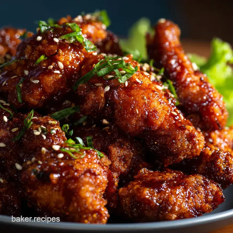 Korean Fried Chicken Air Fryer the Crispy Contender Yangnyeom Style presentation