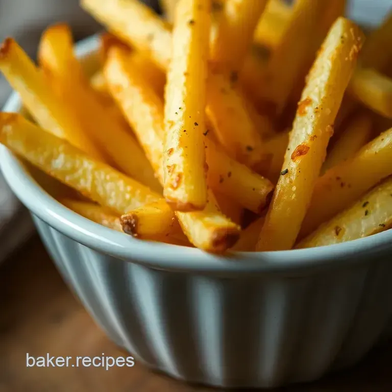Crispy Oven-Baked French Fries: Golden Tender and Guilt-Free! presentation