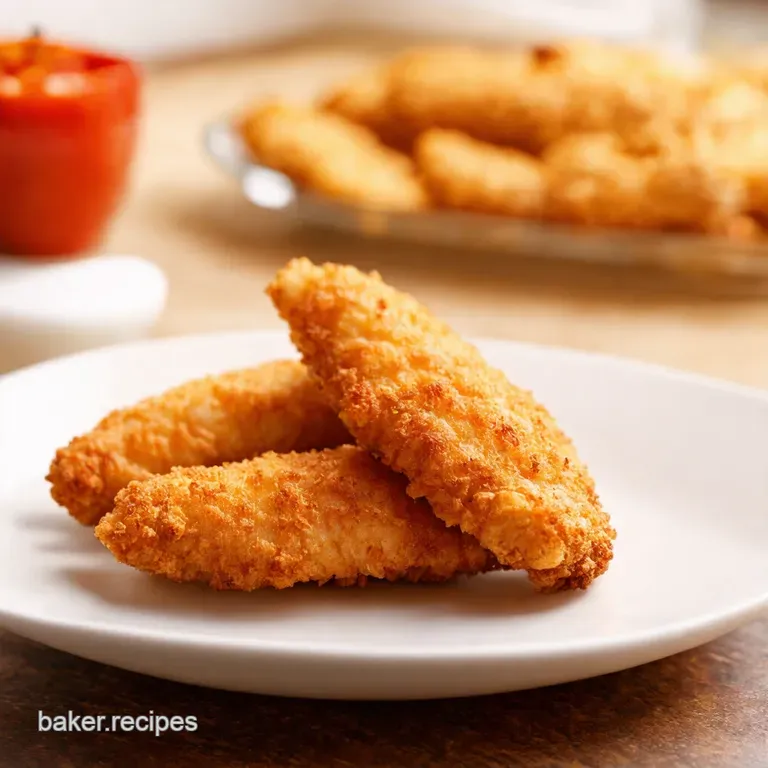 Crispy Ovenbaked Chicken Tenders No Fry presentation