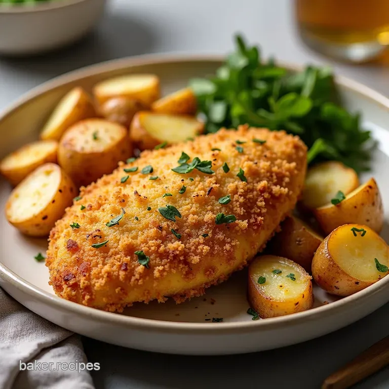 The Ultimate Crispy Parmesan Chicken Golden Potato Bake