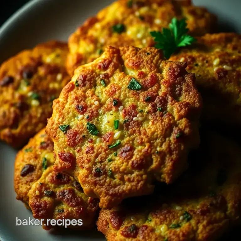 Crispy Savory Zucchini Fritters presentation