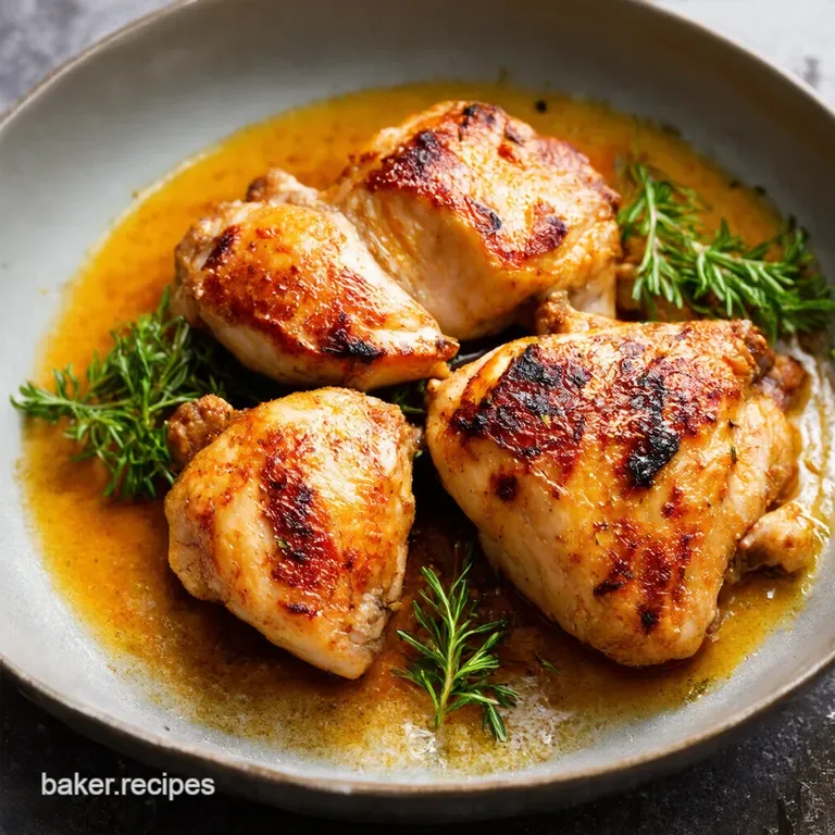 Crispy Skinned Chicken Thighs with LemonHerb Pan Sauce