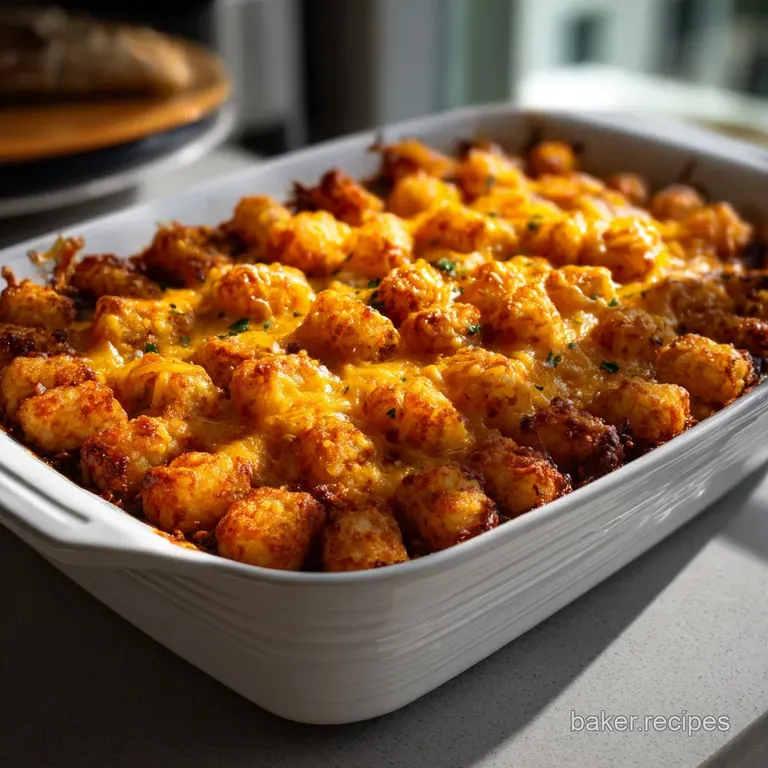 Tater Tot Casserole Recipe: Shattering Crust