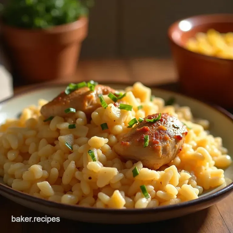 The Set It and Forget It Comfort Classic Crock Pot Chicken and Rice presentation