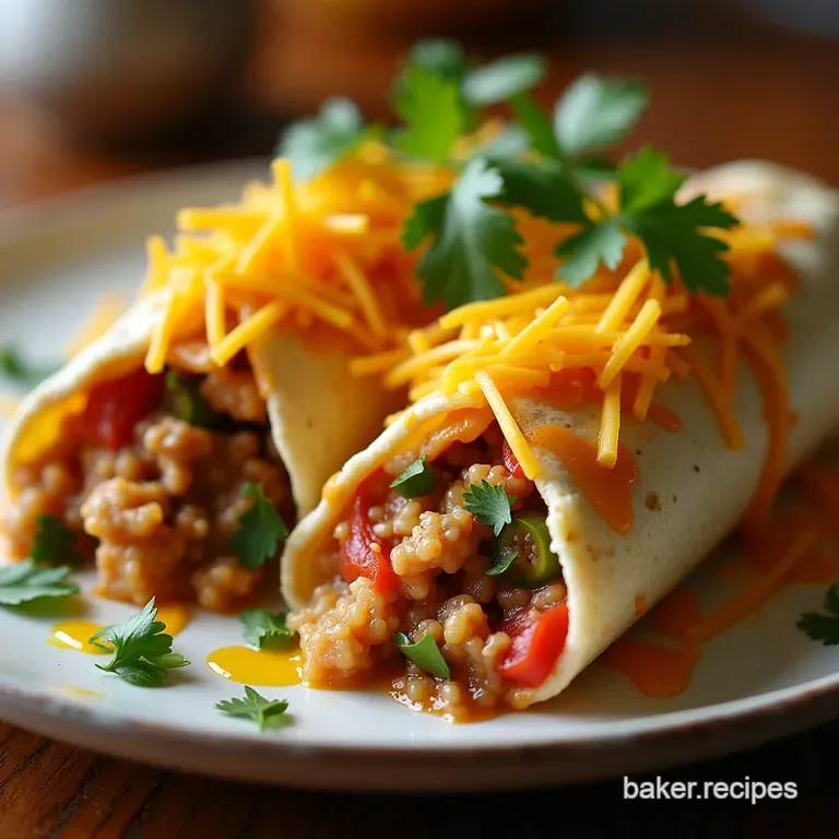 Setandforget Southwestern Sunrise Burritos Slowcooker Savoury Filling presentation