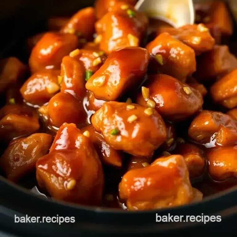 Crockpot Honey Garlic Chicken presentation