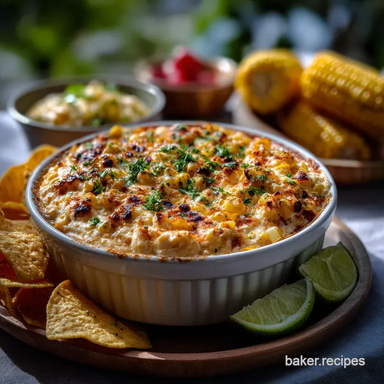 Hot Mexican Street Corn Dip Crockpot Recipe presentation