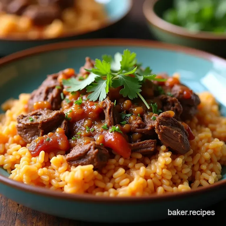 SetandForget Fiesta Slow Cooker Mexican Shredded Beef and Rice